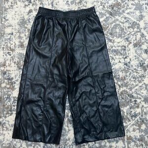 Velvet leather pants size M